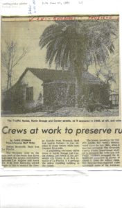 PE ARTICLE 1980 Crews at work to Preserve ruins of historic Trujillo Adobe pg 1